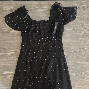 Lulus Black Floral Maxi Dress